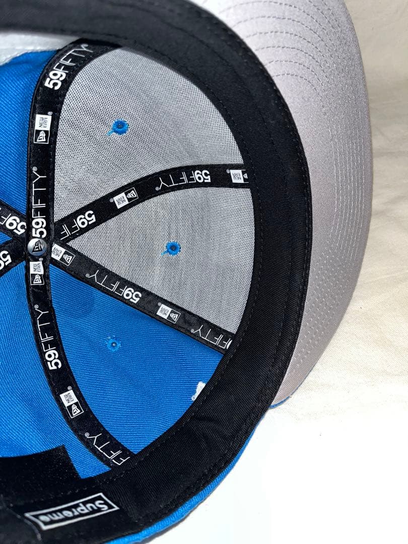 supreme Money Box Logo New Era 7 1/4 ブルー