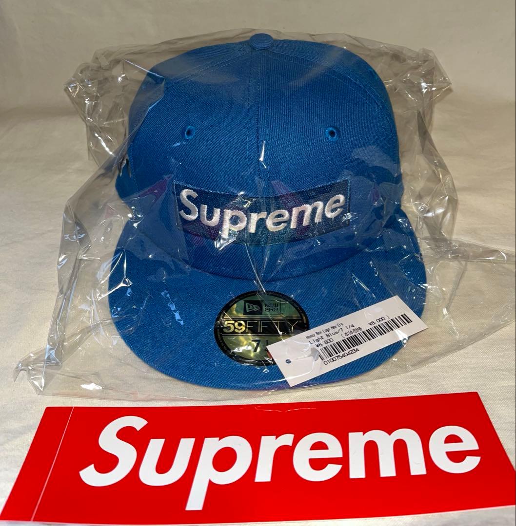 supreme Money Box Logo New Era 7 1/4 ブルー