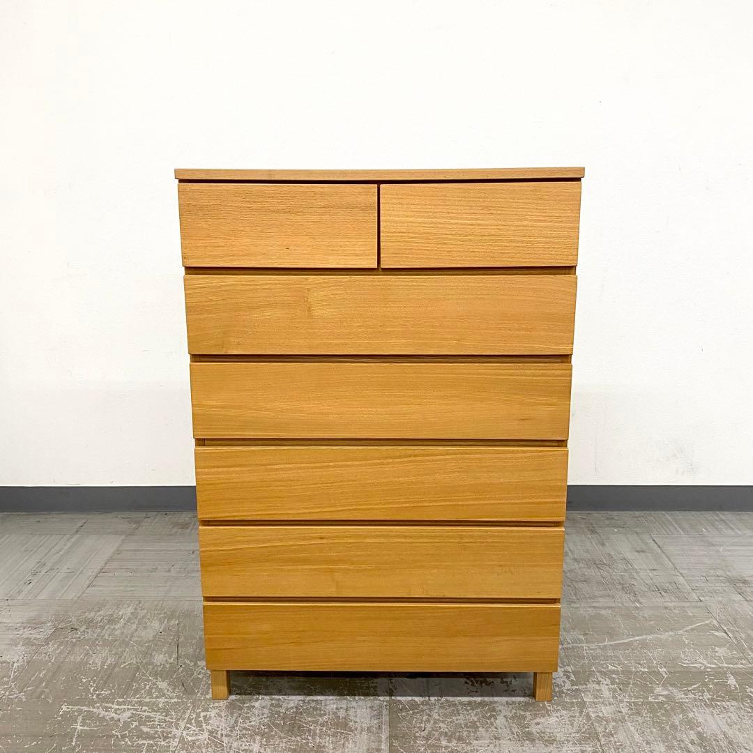 MUJI 無印良品 チェスト 引き出し 収納 6段 タモ材突板