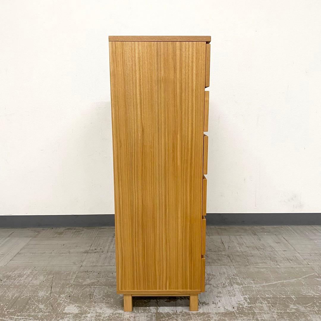 MUJI 無印良品 チェスト 引き出し 収納 6段 タモ材突板