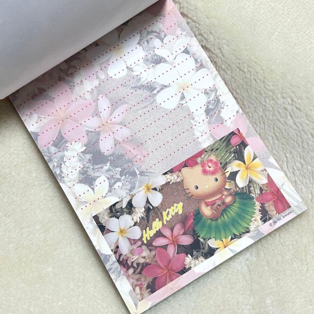 サンリオ　ハローキティ　キティ　日焼け　ハワイアン　メモ　メモ帳　2002