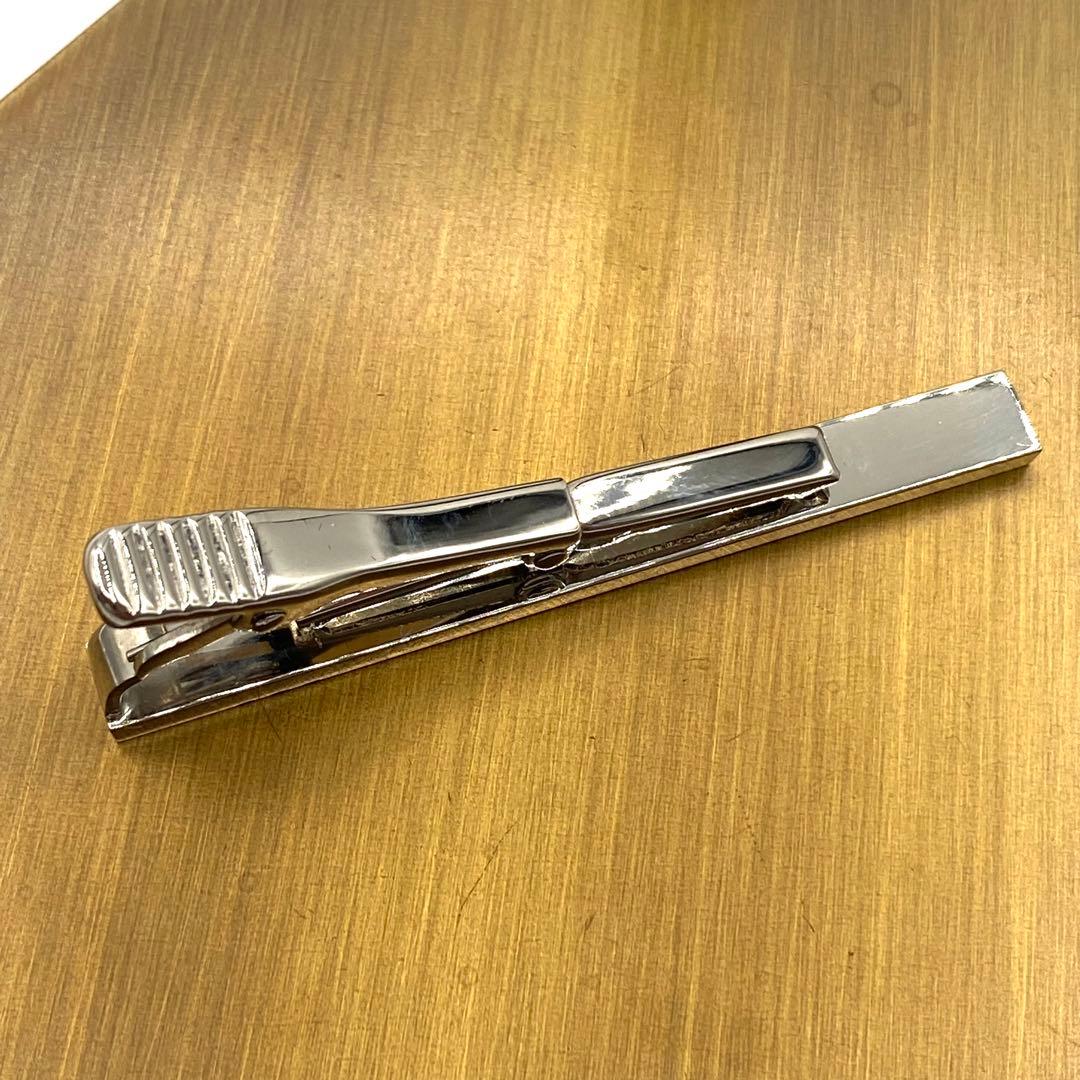 極美品　BURBERRY BLACK LABEL ネクタイピン　シルバー　箱付き