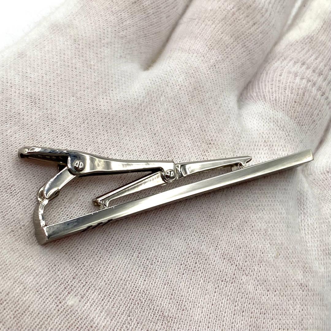 極美品　BURBERRY BLACK LABEL ネクタイピン　シルバー　箱付き