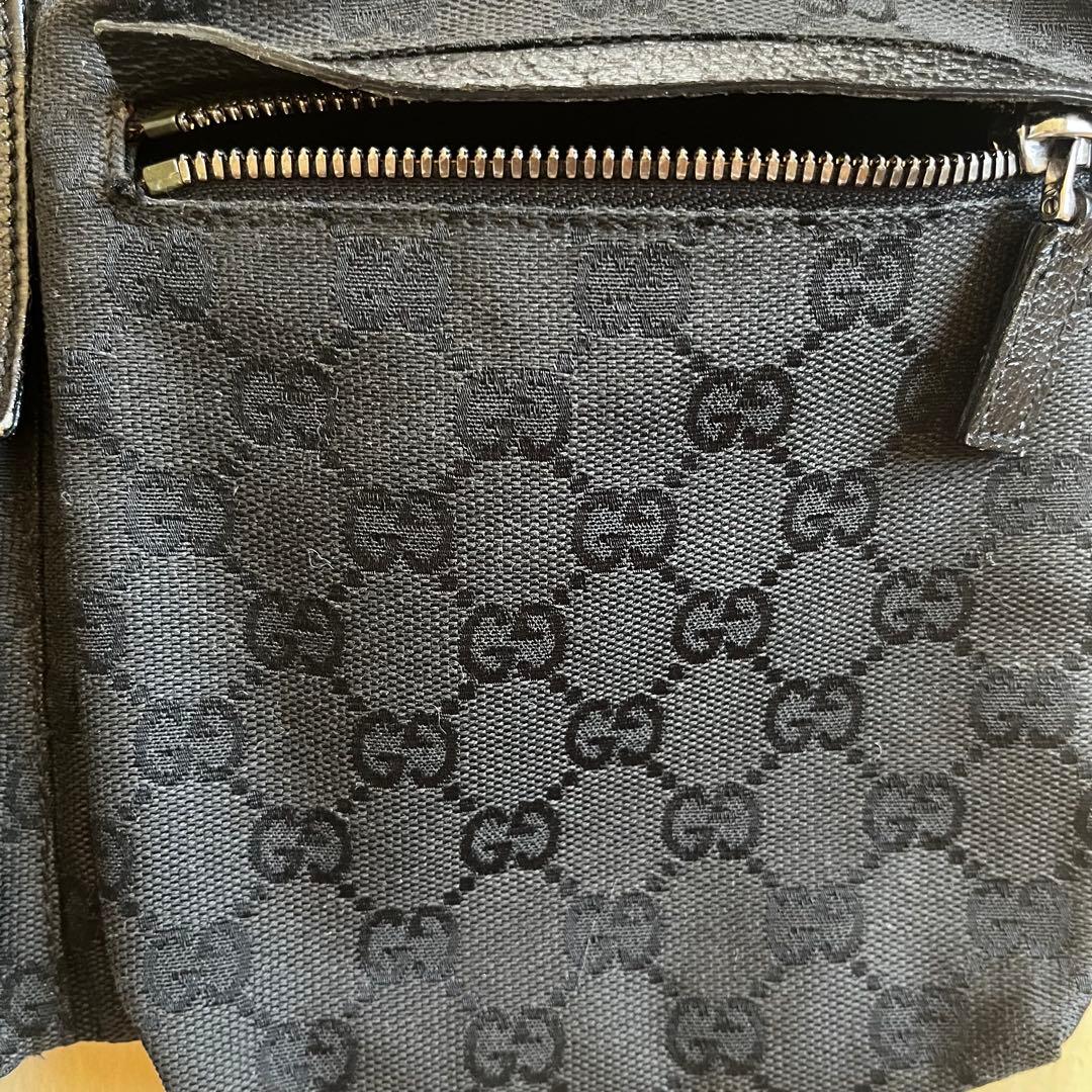 グッチ GG キャンバス ボディバッグ レザー ウエストポーチ GUCCI