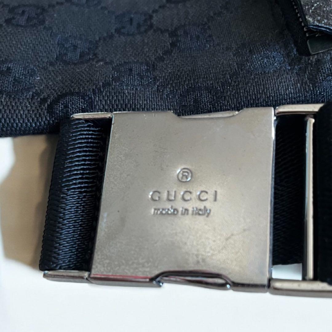 グッチ GG キャンバス ボディバッグ レザー ウエストポーチ GUCCI