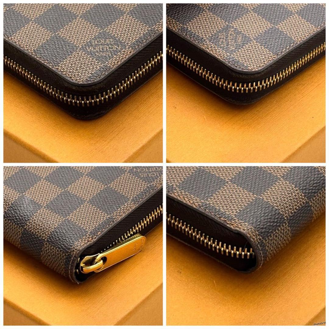 【最高級美品】ルイヴィトン ダミエ ジッピーウォレット エベヌ 長財布 ブラウン