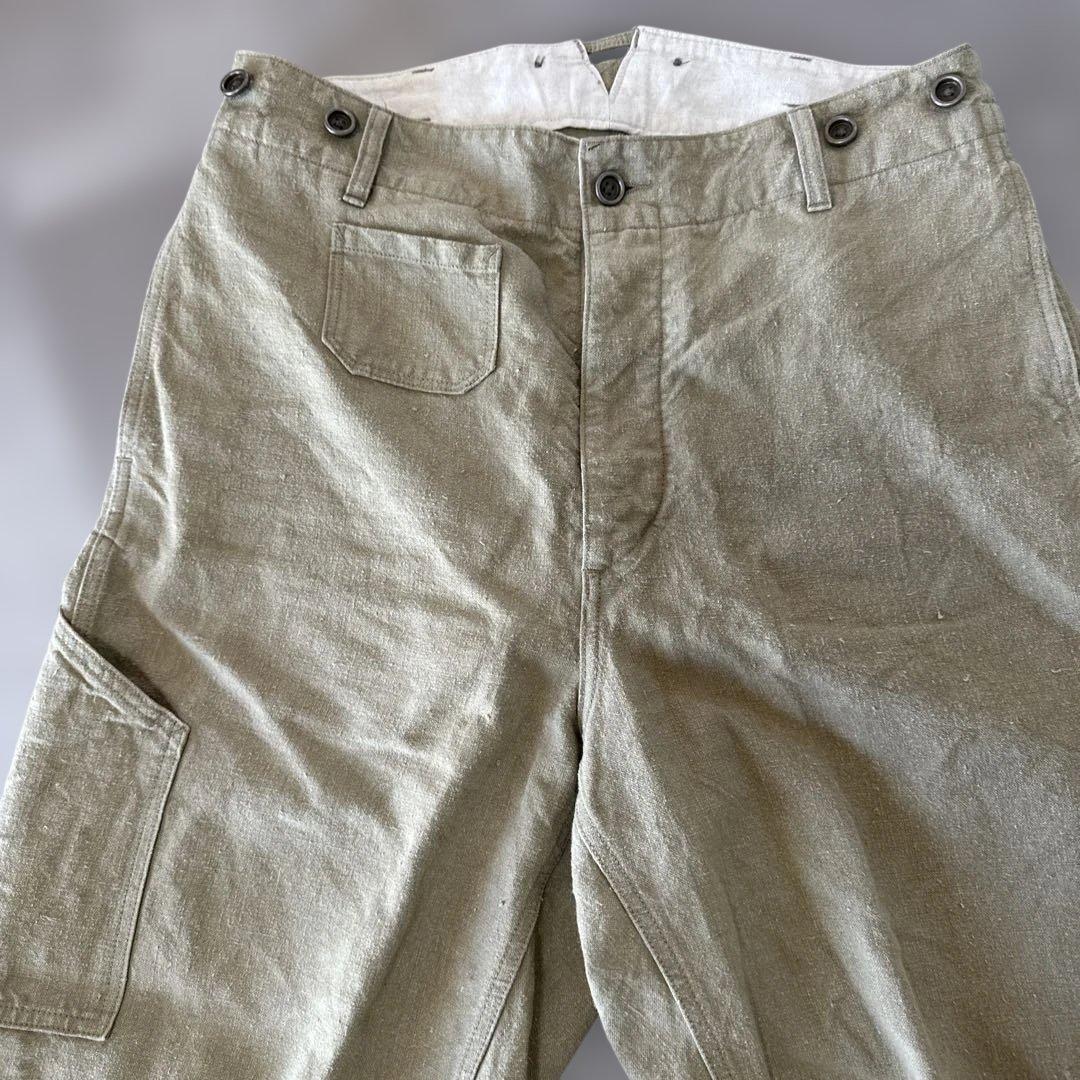 ナイジェルケーボン　フレンチワークパンツ ヘンプキャンバス　34