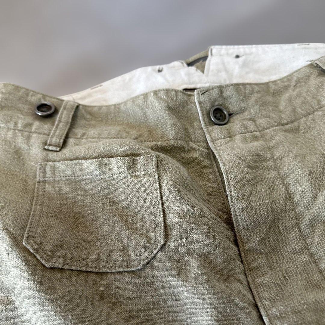 ナイジェルケーボン　フレンチワークパンツ ヘンプキャンバス　34