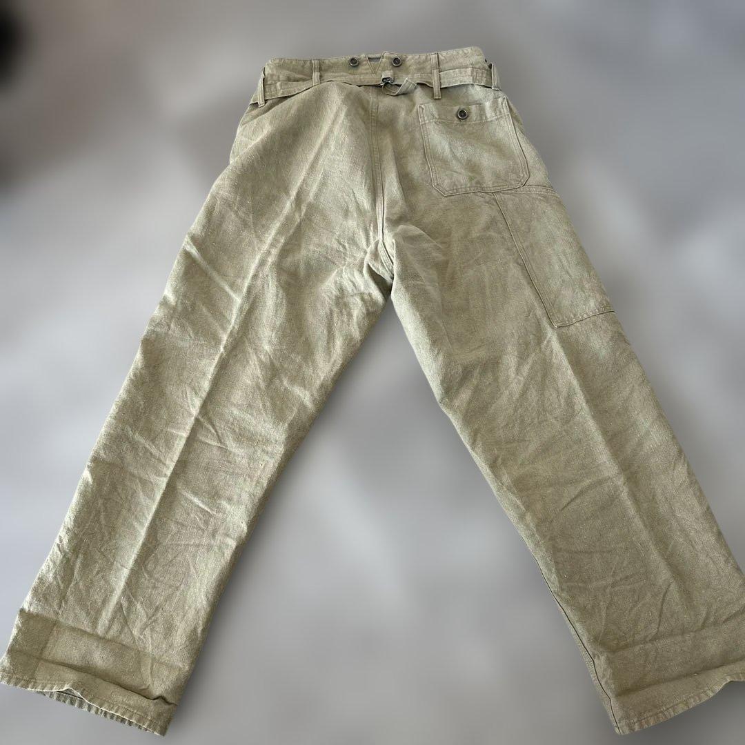ナイジェルケーボン　フレンチワークパンツ ヘンプキャンバス　34