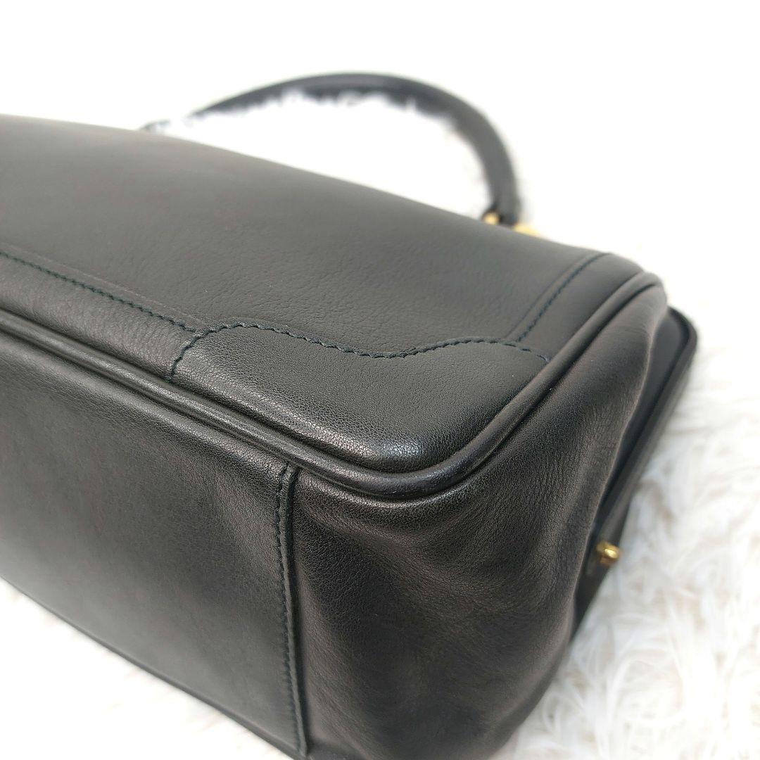 madler マドラー　ハンドバッグ ダレスバック　本革　レザー　ブラック