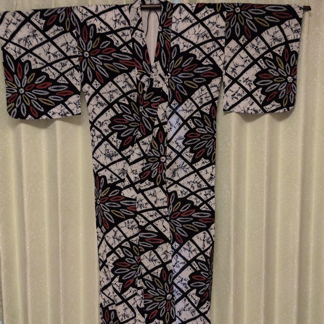 つ*子様 有松鳴海絞りの珍しい柄行の浴衣　手縫い仕立て