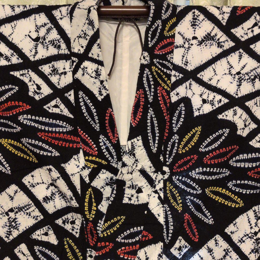 つ*子様 有松鳴海絞りの珍しい柄行の浴衣　手縫い仕立て