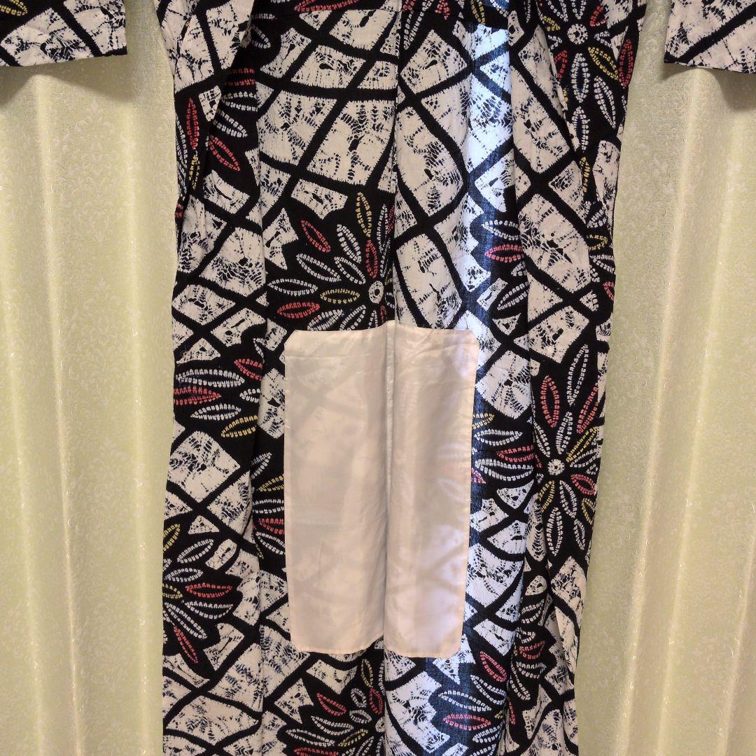 つ*子様 有松鳴海絞りの珍しい柄行の浴衣　手縫い仕立て