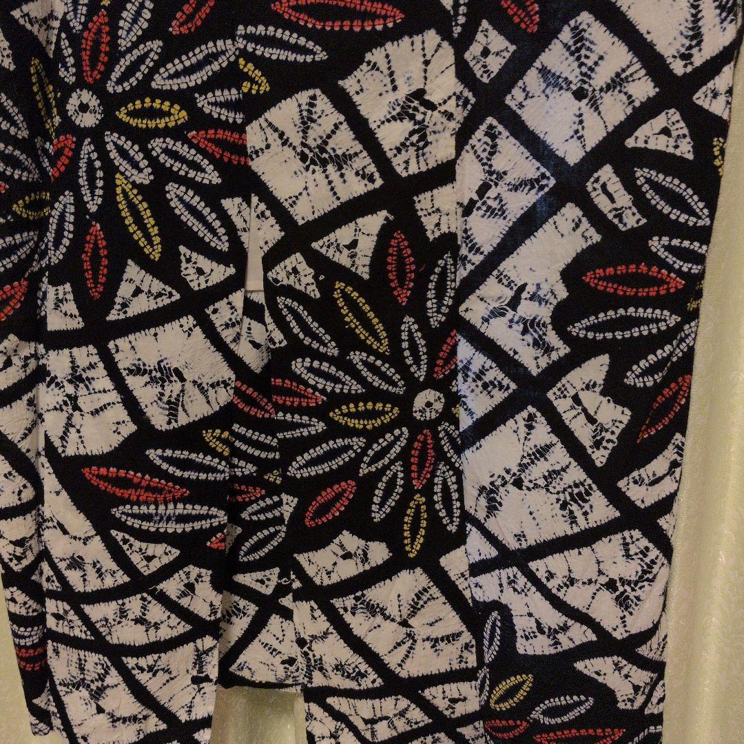 つ*子様 有松鳴海絞りの珍しい柄行の浴衣　手縫い仕立て