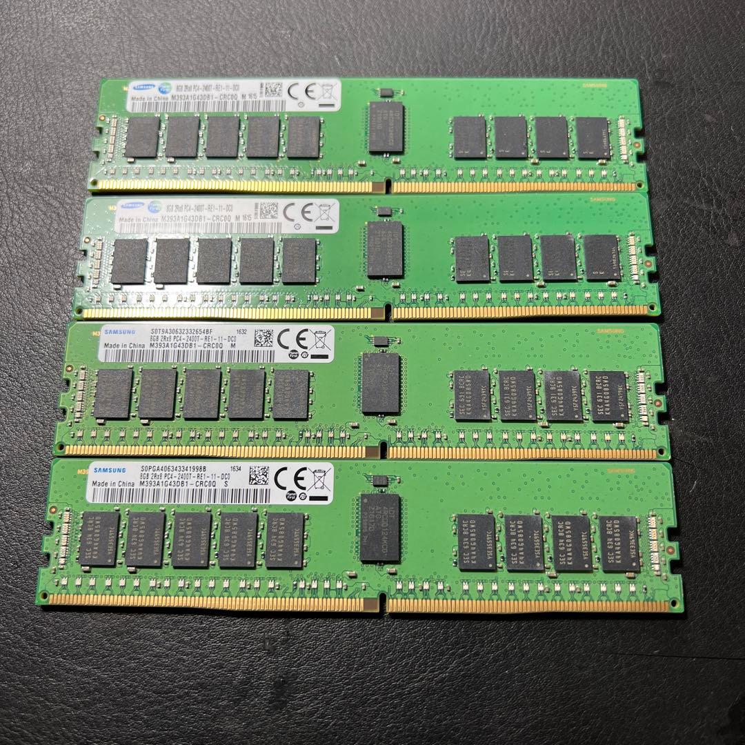 Samsung 8GB DDR4 M393A1G43DB1-CRC0Q 4枚