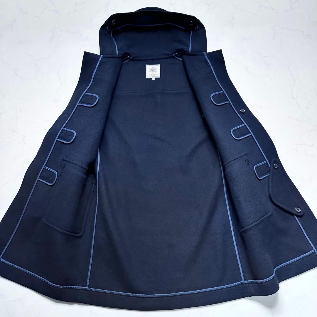 23AW 完売品◎ジェイプレス ダッフルコート シルクブレンド ウール 濃紺 M