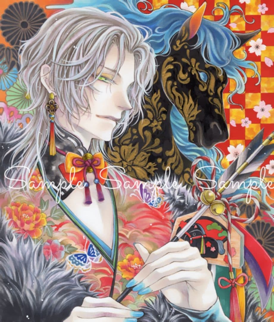 け*い様 手描きイラスト＊オリジナル【丙午】