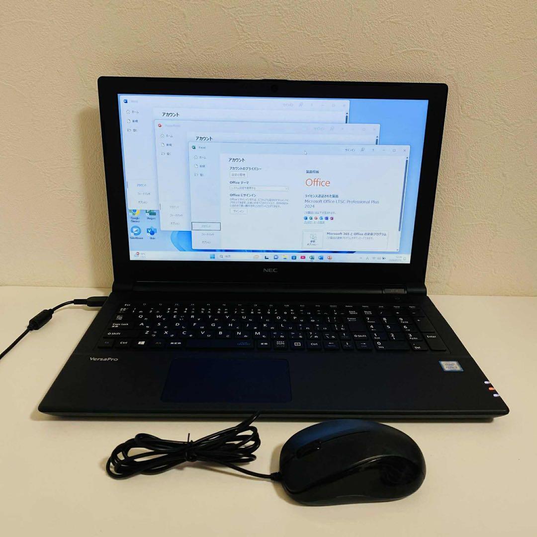 Y27 NECノートパソコンSSD第7世代Windows11オフィス2024付き