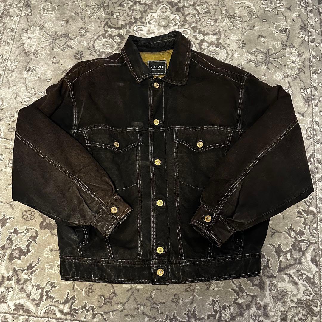 希少 VERSACE ヴェルサーチ ブラック デニムジャケット