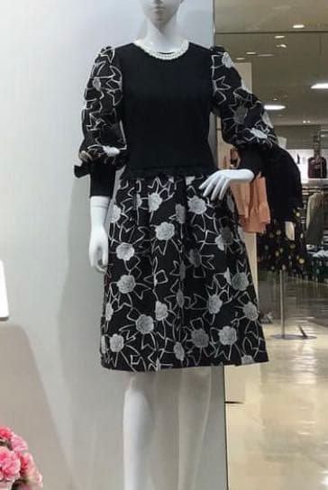 【美品】エムズグレイシー❤️インスタ掲載❤️カメリア　ドッキングワンピース　36 黒