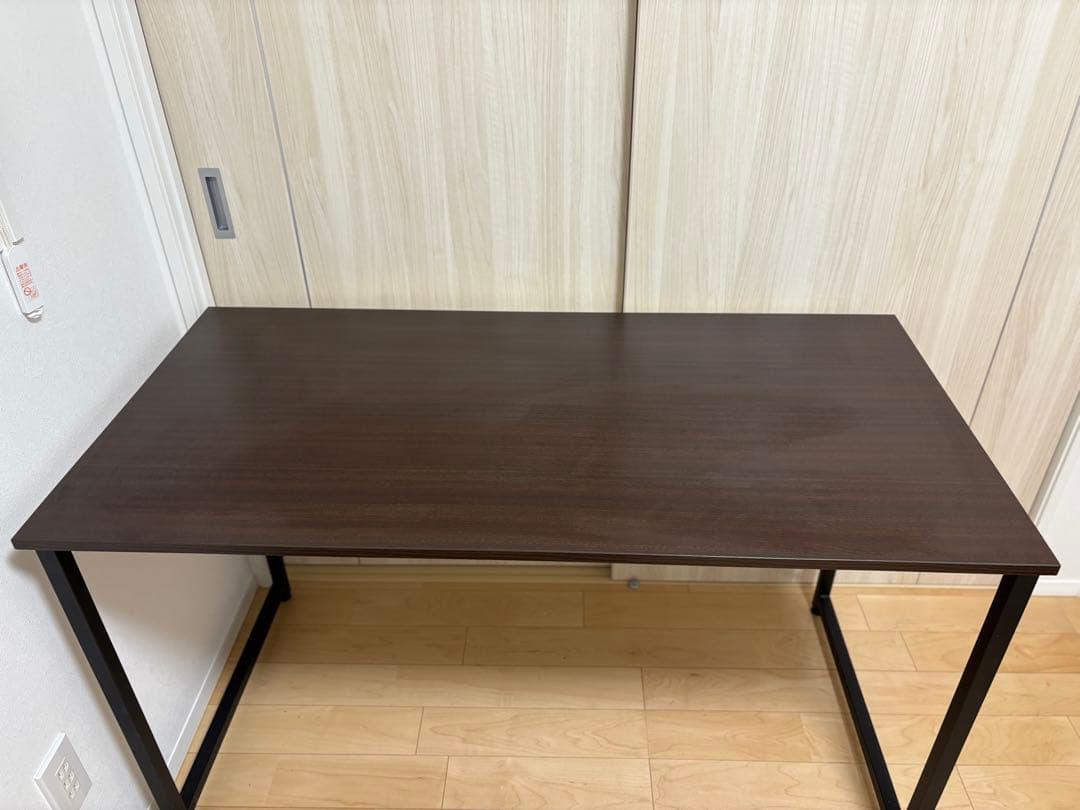 サンワダイレクト シンプルデスク 幅120×奥行60cm クランプ対応　ブラウン