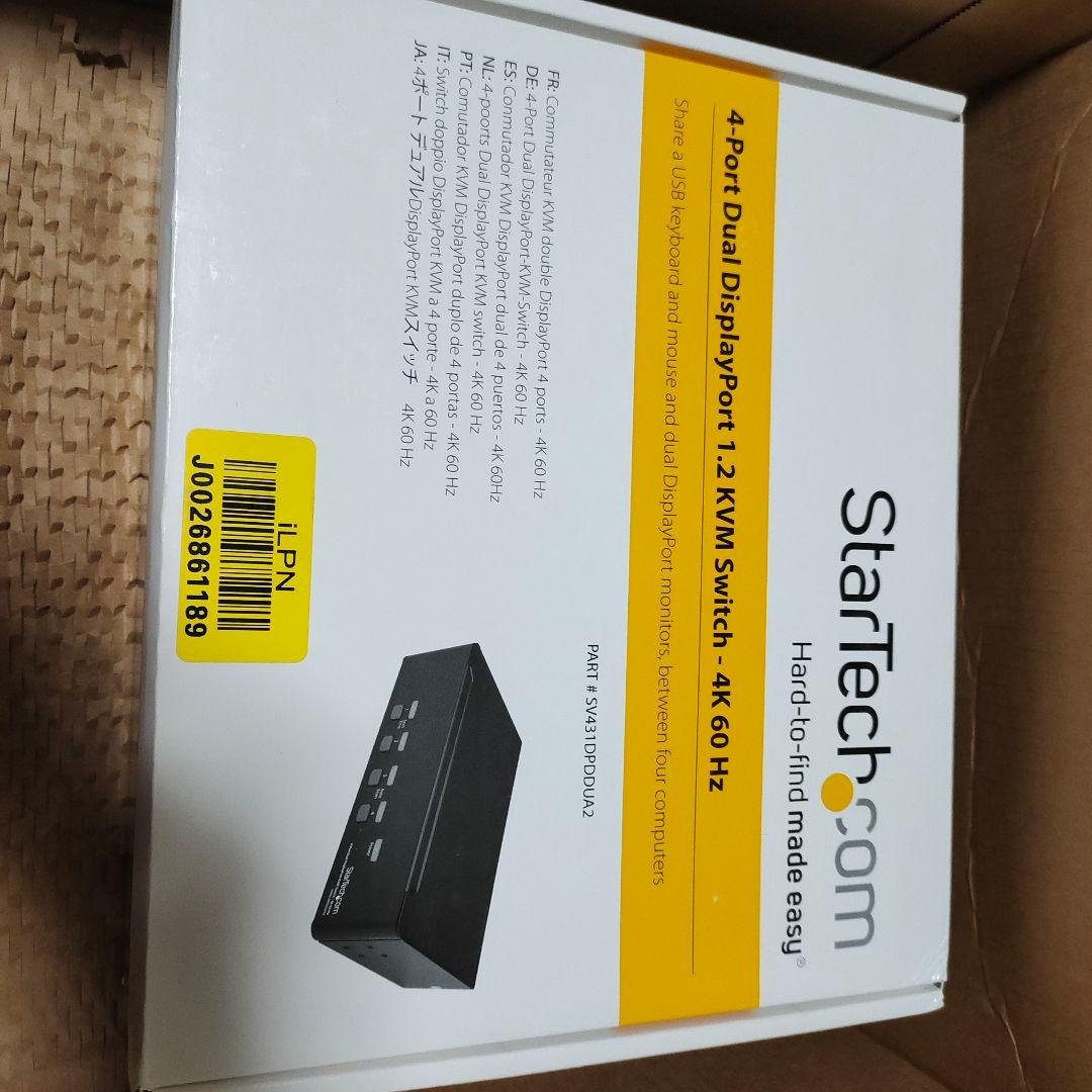 その他 StarTech4-Port DualDisplayPortKVM Switch