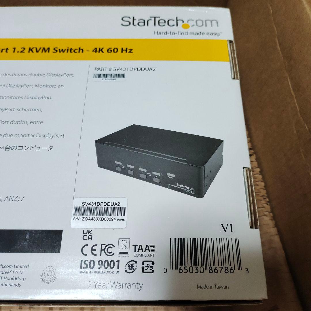 その他 StarTech4-Port DualDisplayPortKVM Switch