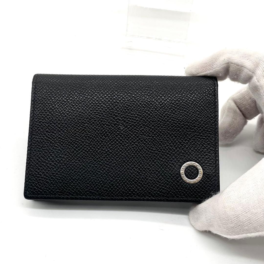 【未使用級】ブルガリ カードケース 名刺入れ レザー ビーゼロワン ブラック