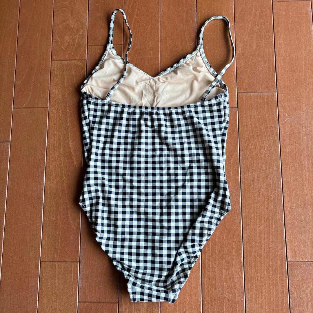 『へそ』ギンガムチェック ワンピース水着