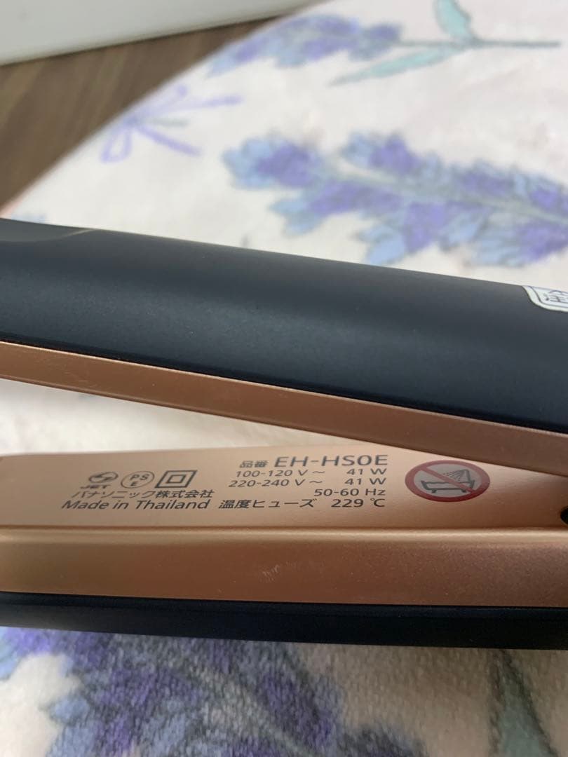 【美品】Panasonicナノケアストレートヘアアイロン EH-HS0E