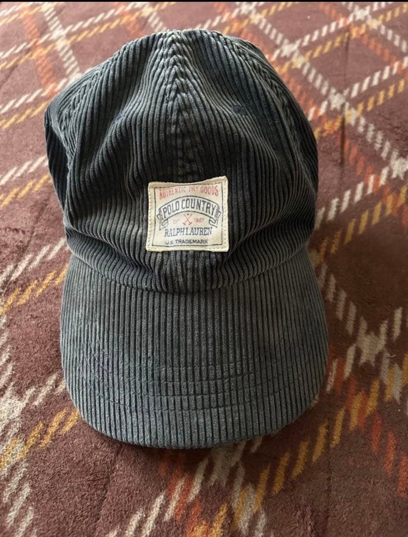 90s' Ralph Lauren コーデュロイキャップ　フェード