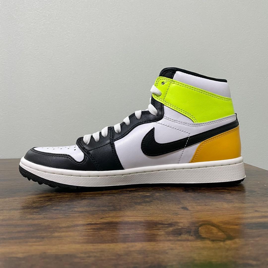 ナイキ ゴルフ　エアジョーダン1 ハイ G　26.5cm　白/黒/黄　箱無し