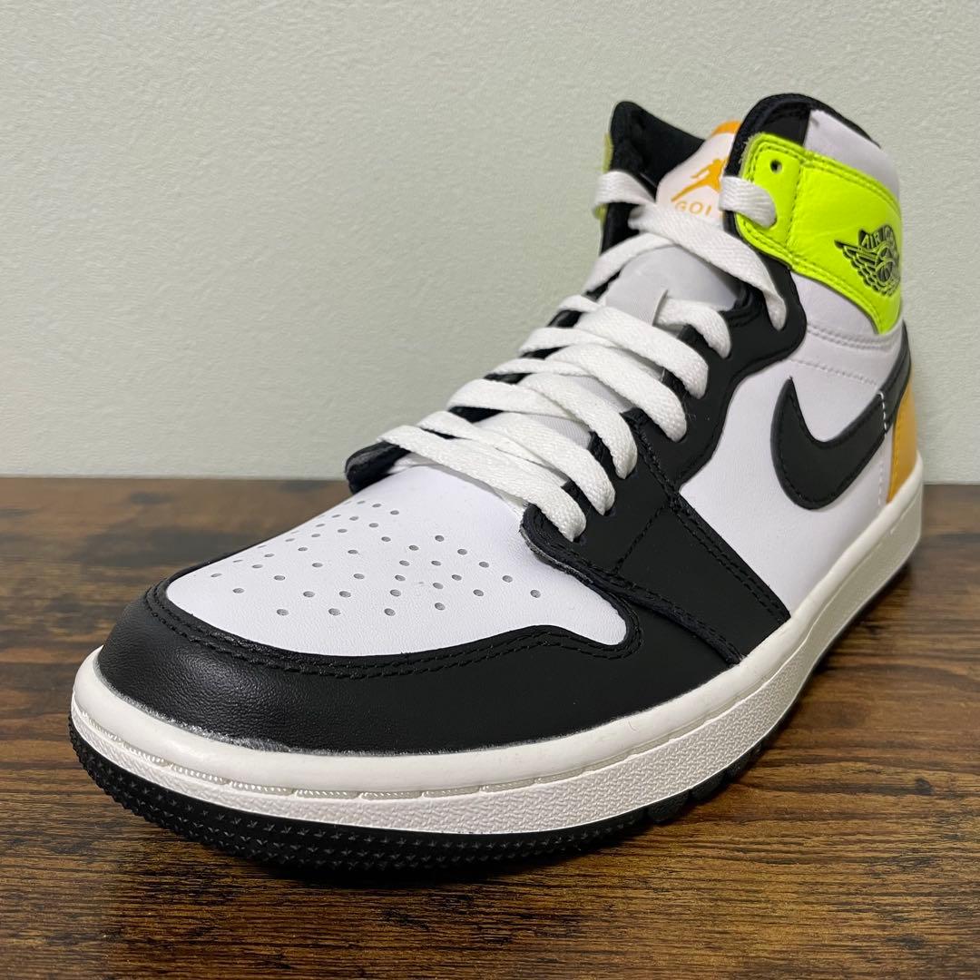 ナイキ ゴルフ　エアジョーダン1 ハイ G　26.5cm　白/黒/黄　箱無し