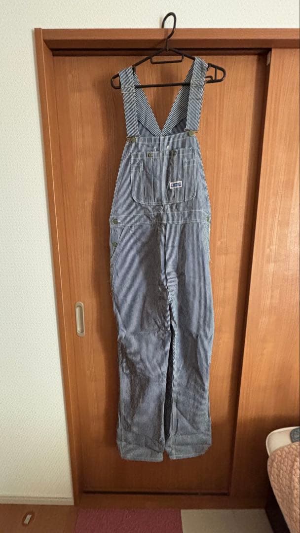 商品名：古着 70年代 ビッグスミス ヒッコリーストライプ オーバーオール