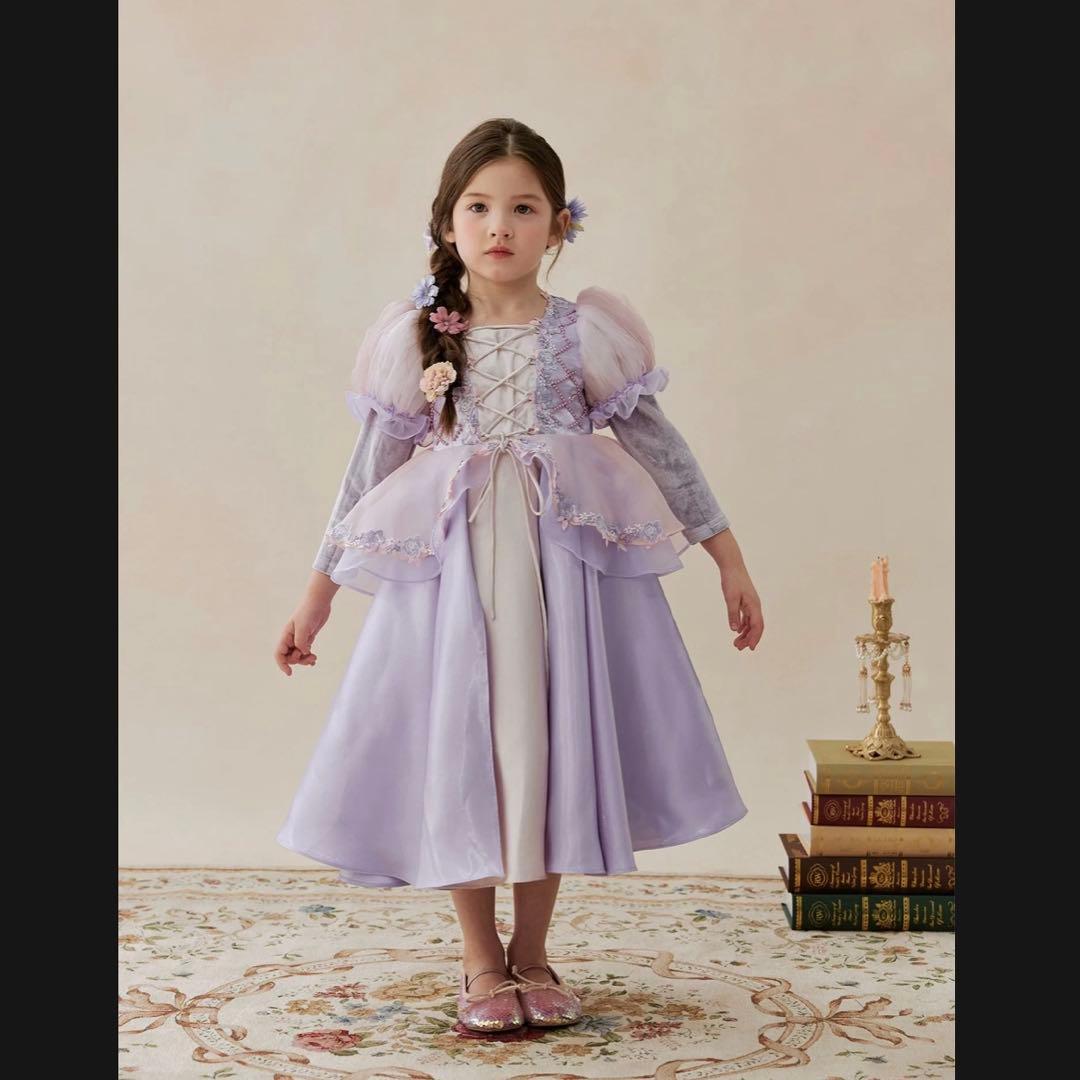 ラプンツェル　ドレス　ワンピース　サイズ100 ミミエル