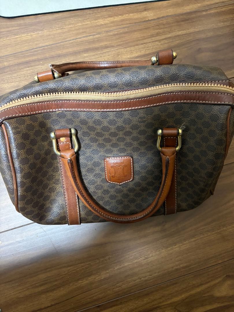 old celine マカダム柄　ハンドバッグ