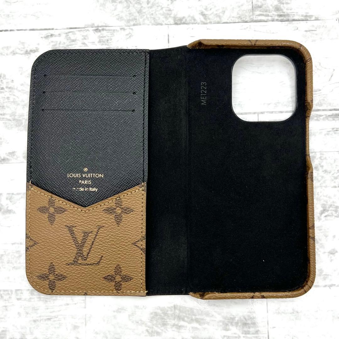 ★極美品★ヴィトン　iPhoneケース　モノグラムリバース　フォリオ　14PRO