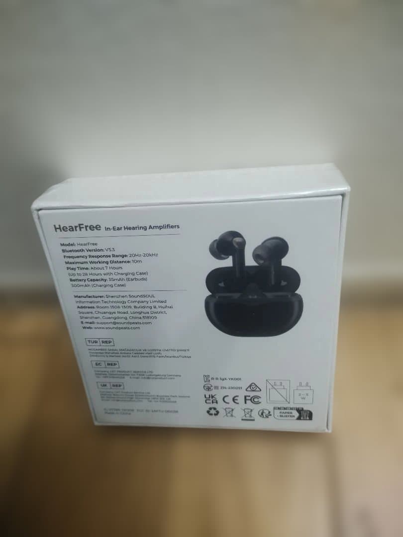 SoundPEATS HearFree 集音器＆音楽鑑賞に対応