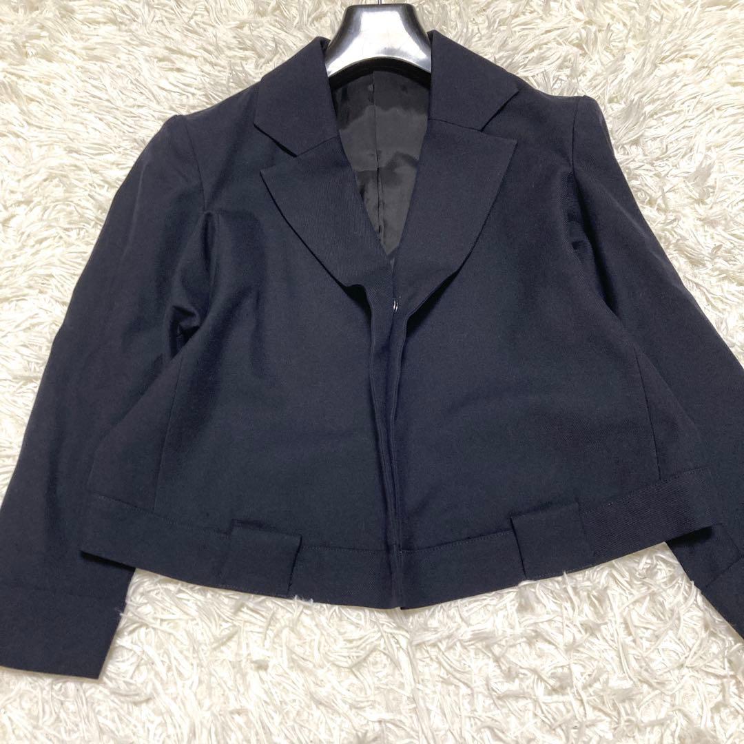 美品✨ヨウジヤマモト　クロップドジャケット　変形　S 黒　ウール　archive