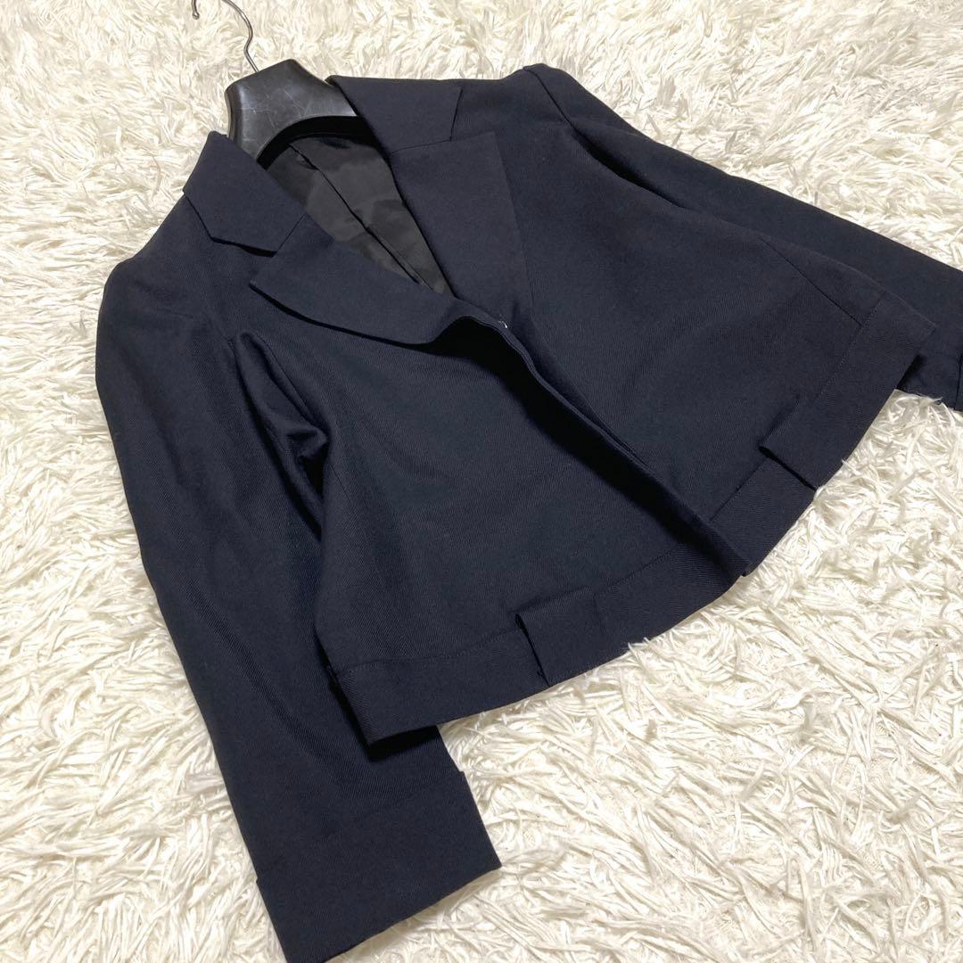 美品✨ヨウジヤマモト　クロップドジャケット　変形　S 黒　ウール　archive