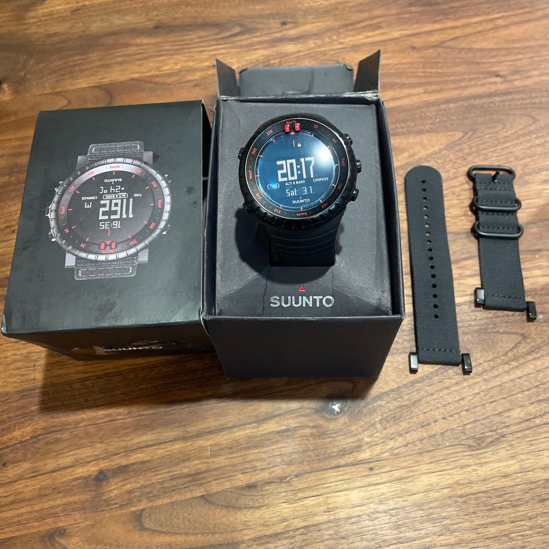 SUUNTO デジタル腕時計 ブラック 交換用ストラップ付き