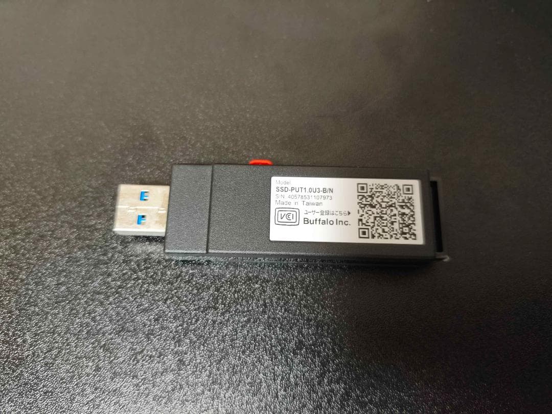 バッファロー 外付けSSD 1TB　SSD-PUT1.0U3-B/N