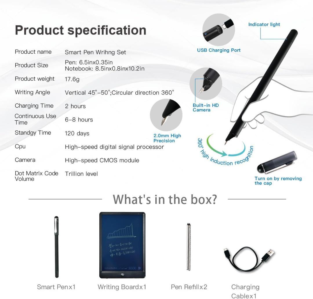 【新品未開封】Bluetooth 5.0 スマートペン 書き込みボードセット