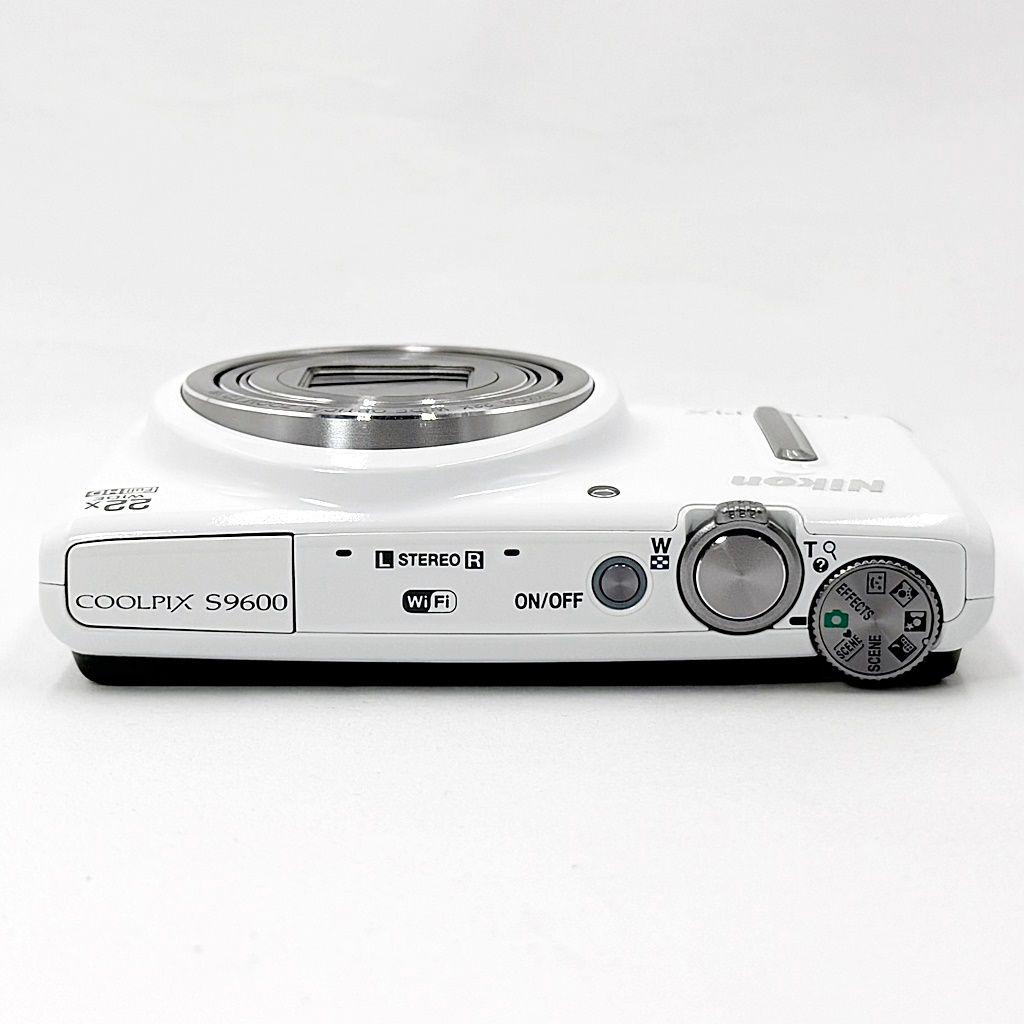 【美品】ニコン COOLPIX S9600 ホワイト コンデジ カメラ 中古