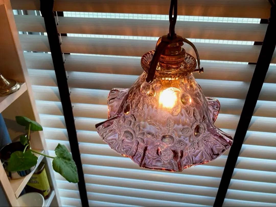 フェントン　ガラスランプシェードオパールセント　アンティーク