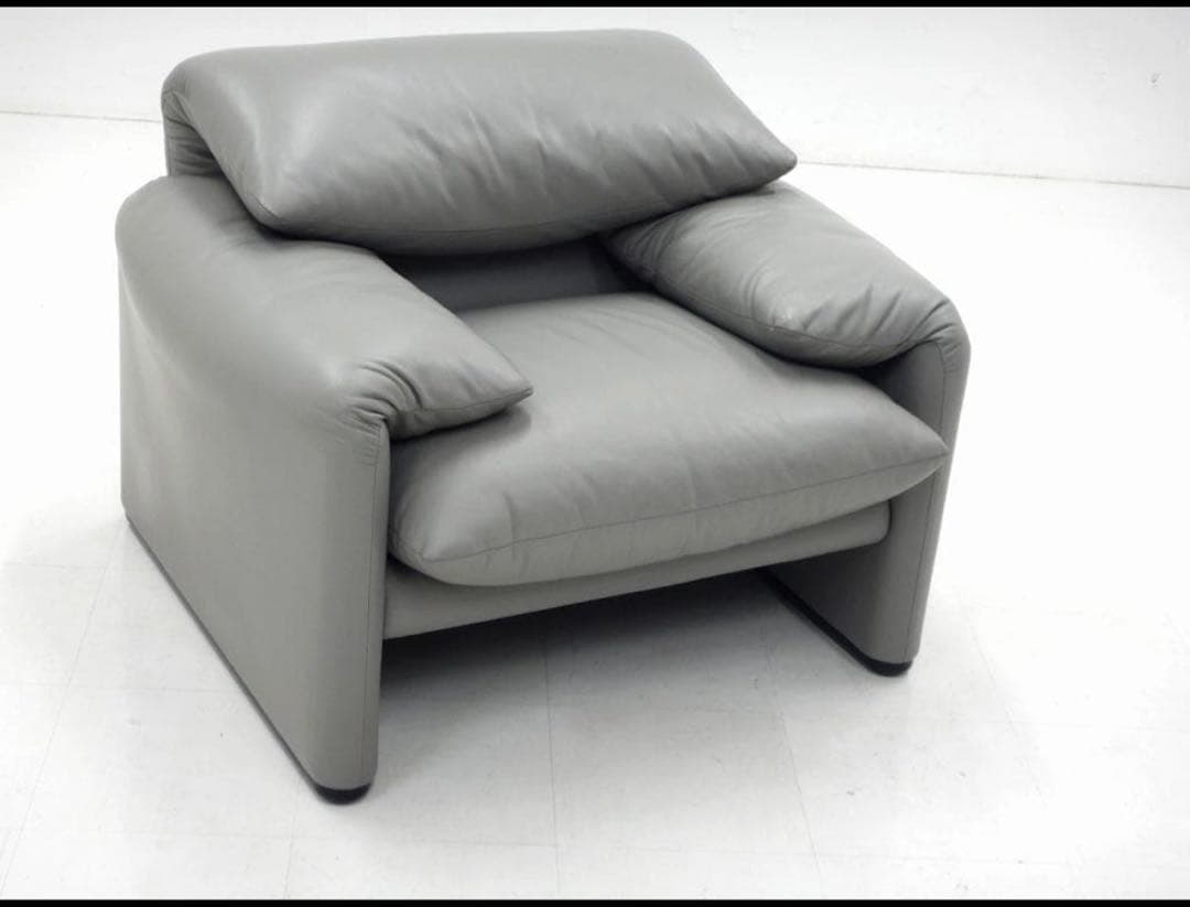 カッシーナ マラルンガ 総本革 レザー 1人掛けソファ