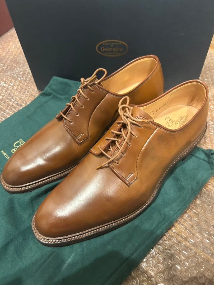 未使用　Crockett & Jones ブラウン ドレスシューズ　ビジネス　９