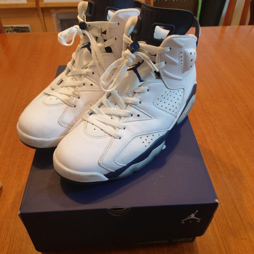 Air Jordan Retro 6 ホワイト/ネイビー 10.5