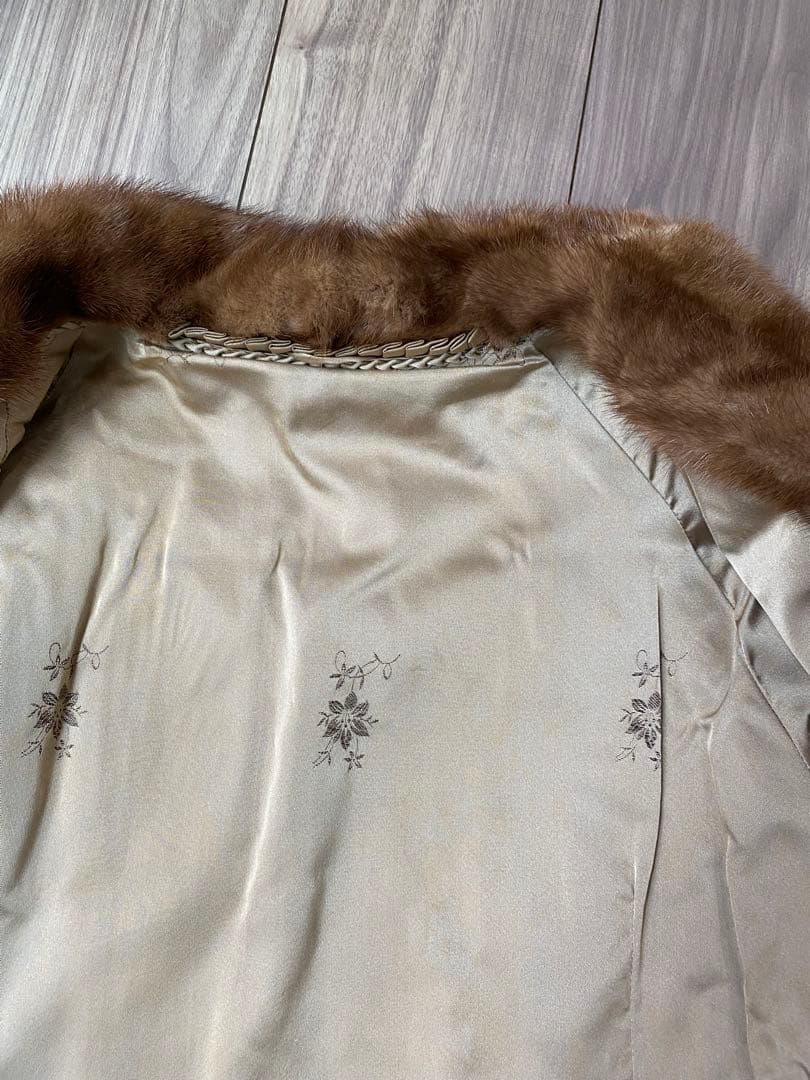 美品　リアルファーコート FOX ブラウン　毛皮　13号