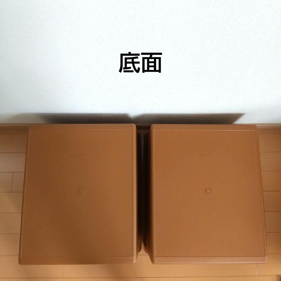 【タッパーウェア 収納】スーパーケース 5個セット(深型2個+薄型3個) セピア